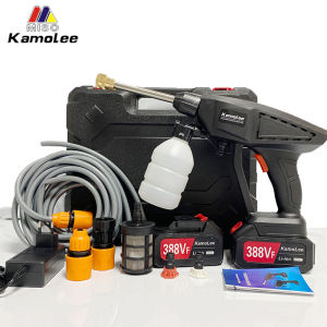 Harga terendah online KAMOLEE 388Vf 300W 70Bar 3000mAh Cordless Tekanan Tinggi Mesin Cuci Mobil Air Pistol Semprot Pompa Cuci kamolee High Pressure Cleaner.