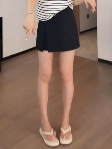 Shalldoer | Quần short cạp cao ôm sát thời trang đa năng cho nữ mùa hè 2025 Quần short nửa thân rộng rãi che khuyết điểm