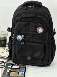 Tea Party Large Capacity College Style Backpack for Men and Women Travel Bag with Zipper Closure and Polyester Lining