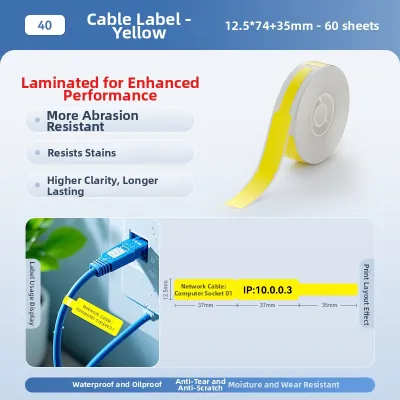 Niimbot | Cable Label Paper Waterproof Anti-Detachment Blade-shaped Thermal
