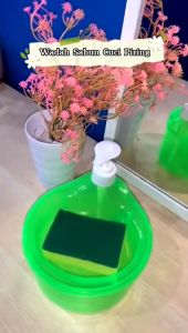 IMB.H111 Tempat Sabun Cuci Piring Bulat Free Spoons | Soap Pump