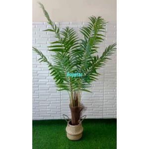 Dekorasi Studio Cafe dengan Pohon Hias Tanaman Artificial Palem Hawai T180