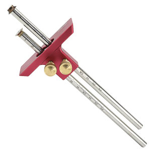 Đồng Hồ Đo Đánh Dấu Chế Biến Gỗ Bằng Thép Không Gỉ Châu Âu Hai Đầu Mortise Scribe Blade Thước Cho Đường Chữ Viết Bằng Gỗ