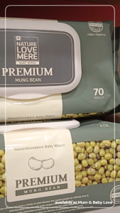Nature Love Mere Baby Wet Wipes Premium Mung Bean/ From Nature Propolis Wet Tissue Tisu Basah Bayi