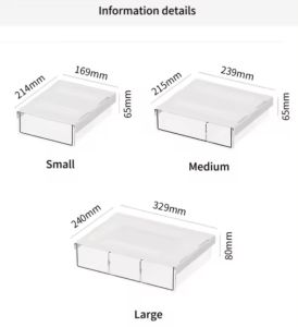 Under Desk Drawer Type Storage Box Desk Hidden Storage Box Drawer Punch-free Organizing Box Office Workspace Rack