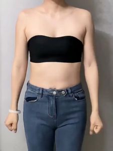 เสื้อชั้นใน กางเกงใน บราเกาะอก กันลื่น ไร้สาย สายบาง เสื้อเกาะอก บราเซ็กซี่ครึ่งคัพ NY059