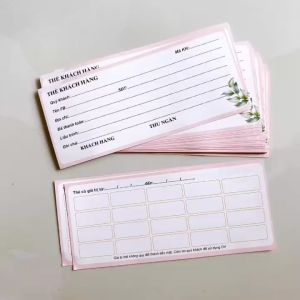 50 Phiếu bảo hành spa thẻ khách hàng spa 120x55mm