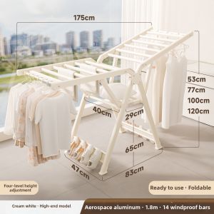 MINGZHI | Multipurpose Foldable Indoor Balcony Baby Clothes Drying Rack