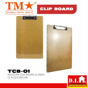 Do It Home TM TCB-01 Wooden Clip Board Long Size Durable Filing Surface