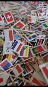 50 PC-CAKE TOPPER - TUSUK GIGI BENDERA KUWAIT- Hiasan kue/makanan -