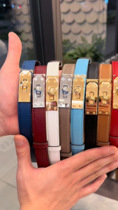 Thắt Lưng Đai Váy Da Bò Thiết Kế Thủ Công Bản 18cm Thời Trang CC Dễ Phối Đồ Women Belt