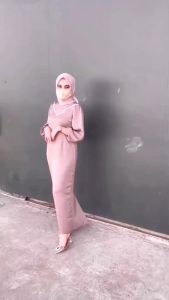 Azura Gamis Maxy Calendula Dress Material Full Satin Velvet Polos Bridesmaid Detail Simple