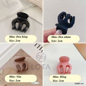 KẸP TÓC BẠCH TUỘC NHIỀU MÀU ĐỦ SIZE phụ kiện làm đẹp tóc tạo kiểu kẹp càng cua 3 răng đen hồng nâu cho nữ bé gái LOTA SHOP