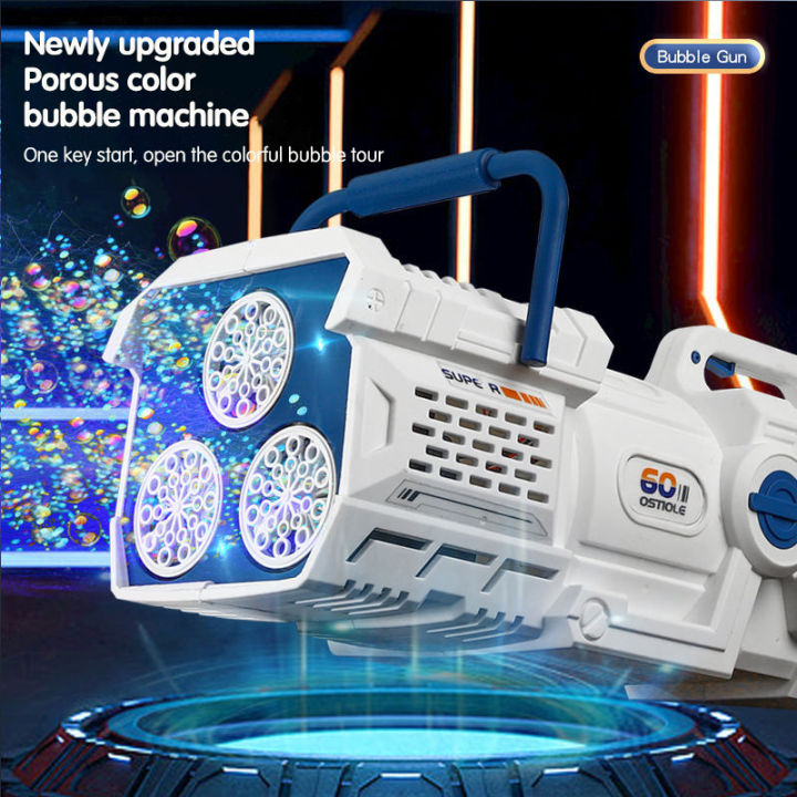 Kmoist 60-hole Handheld Bubble G-un Electric Automatic Bubble Machine ...