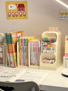 Transparent Acrylic Bookends Desktop Organizer A4 Paper Document Holder Adjustable Childrens Book Storage Rack Anti-Fall Barrier