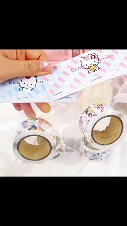 200pcs Roll Sanrio Sticker Laptop Sticker Luggage Cartoon Sanrio Kuromi