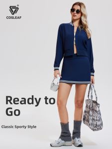 COSLEAF | Stylish Slimming Old Money Style Sweater Outfit and A-line Skirt