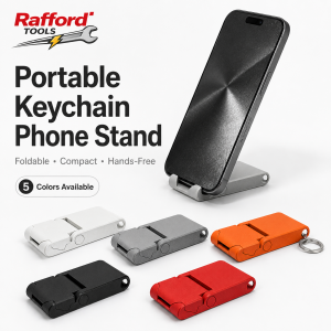 Rafford Foldable Keychain Phone Stand Portable Pocket Mobile Holder Lightweight Stable Support for Travel Office and Daily Use