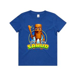 Kaos Anak Tung Tung Tung Sahur Lengan Pendek Usia 1-12 Tahun Katun Kombed 30s
