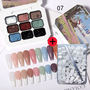 1set 2pcs Solid Patting Gel Nail Polish Gel UV&LED Nail Art Creation 100pcs Sponge 1pc Clip Nail Salon Christmas DIY INS Y2K