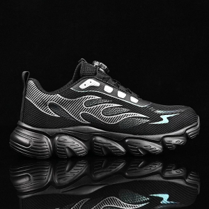 【In Stock】Rotating button safety shoes for men - reflective - steel-toe - durable work shoes - protective safety boots