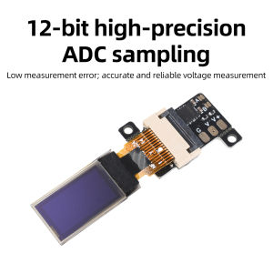 DC 0-30V Smallest Digital Voltage Meter with 0.5 Inch OLED Display Ultra Thin High Precision Voltmeter 5Hz/10Hz Adjustable