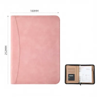Notebook A5 B5 แบบมีซิปแบบพกพาได้พร้อมช่องเก็บของแบบแยกออกได้สำหรับธุรกิจและบ้าน ปก PU กระดาษ DORIN 80 กรัม หน้าแข็ง