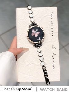 Uhada Metal Smartwatch Band for Huawei GT6 GT5 GT4 Womens Sporty Intelligent Watch Bracelet Creative Four-leaf Ladys Chain