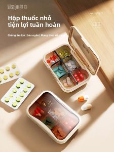 Vilscijon | Hộp Đựng Thuốc Di Động Hàng Tuần 7 Ngày 3 Bữa Nhỏ Kín Chống Ẩm