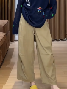 Quần Ống Rộng Xếp Ly Thường Ngày Thời Trang Dành Cho Nữ Cỡ Lớn Mùa Hè 2025 Quần Ống Rộng Đa Năng Thoải Mái Thoáng Khí