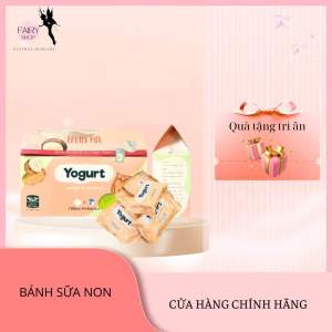 Bánh Sữa Non Lên men Lactobacillus bổ sung collagen tốt cho hệ tiêu hóa YOGURT hộp 10 gói