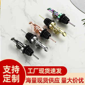 304 Stainless Steel Automatic Opening and Closing Wine Container Oil Dispenser Oiler Nozzle Oil Stopper Soy Sauce and Vinegar Bottle Stopper Plum Blossom Cork