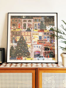 Khung Ảnh Bằng Hợp Kim Nhôm Galison Khung Trang Trí Hình Vuông Đơn Giản Hiện Đại Khung Ghép Hình Giáng Sinh Treo Tường Hoa Đua Nhau