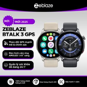 Đồng Hồ Thông Minh Zeblaze Btalk 3 GPS Màn Hình AMOLED 1.43 Inch Gọi Bluetooth Dây Đeo Đôi Theo Dõi Nhịp Tim SpO2 Và Sức Khỏe