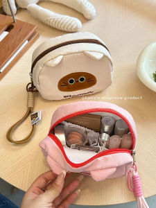 น่ารัก กระเป๋าแต่งหน้าพกพาขนาดเล็กแบบพกพาสำหรับเดินทาง กระเป๋าใส่ลิปสติก กระเป๋าถือขนาดเล็ก สะดวกต่อการพกพา กระเป๋าเครื่องสำอางสำหรับกิจกรรมกลางแจ้ง Retouchup