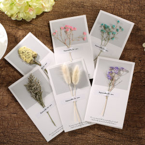 Thanksgiving Day 3D Creative Cards Teachers Day Greeting Cards Birthday Wishes Dry Flower Messages Floral Design Cards