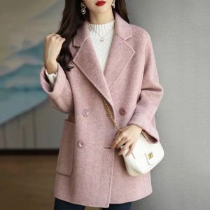 Big Sale Leak-Picking ~ Outlets Withdraw from Cupboard Withdraw Autumn and Winter Clothing Fashion Temperament Waist-Controlled Woolen Coat Outwear