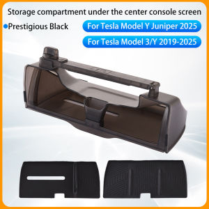 For Tesla Model 3 Y Highland Juniper 2021-2025 Hidden Screen Storage Magnetic Opening And Closing Hidden Large Space Storage Box