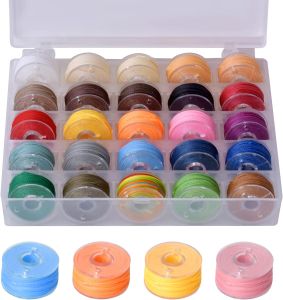 25Pcs Leather Sewing Thread Set For DIY Handicraft Tool Polyester Thread Bobbin Thread 0.45mm/0.55mm/0.65mm