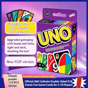 UNO Flop Game A fun and interactive multiplayer party game using playing cards Double-sided International Table Game Playing Cards 112 UNO Cards