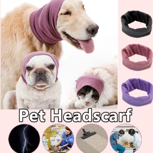 Elastic Pet Headscarf Dog Noise-proof Grooming Earmuffs Pet Ear Cover Warm Head Wrap Pet Accessories