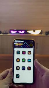 App Control Scrolling Advertising LED Sign Led Eyes for Truck USB Custom Text Pattern Programmable Display Truck Car Devil Eye