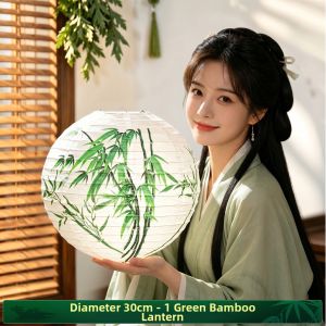 ETY | Spring Green Chinese Style Lanterns for Display