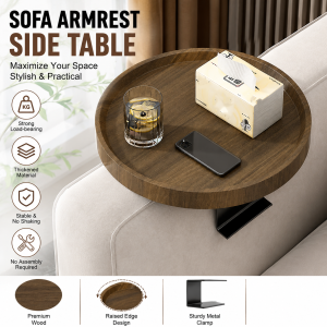 1 modern expandable sofa armrest table - modern side table tray easy to clean