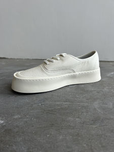 Soft Leather Mens Low Top Sports Board Shoes Breathable Casual Dad Shoes Trendy White Shoes British Style Comfortable Shoes