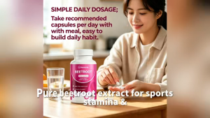 Rosabella Beetroot Capsules 1300mg Support Blood Circulation & Athletic Performance 60ct