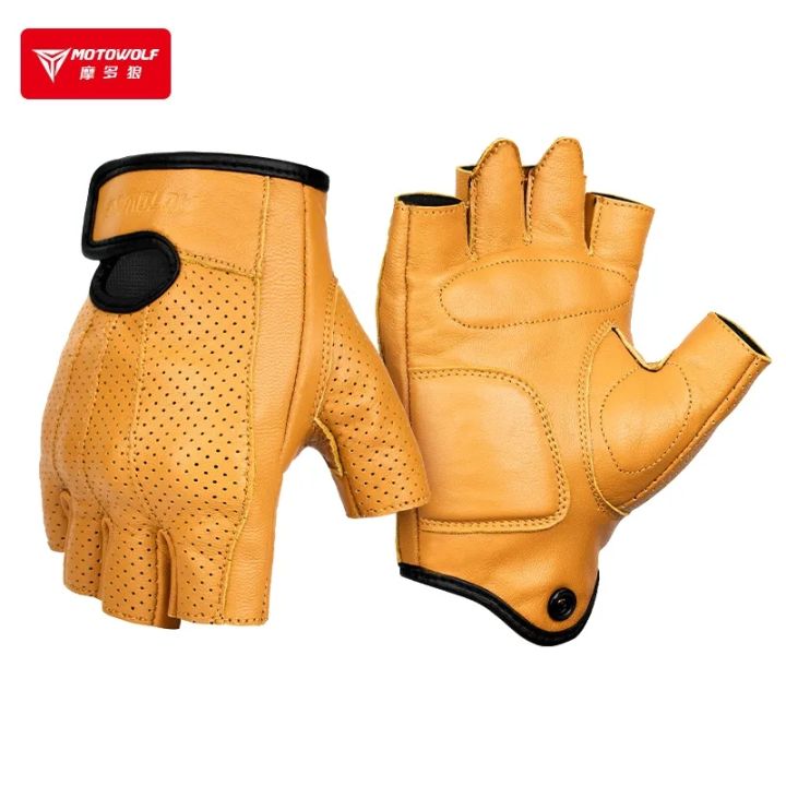 Riding Selector Summer Motorcycle Gloves Leather Goatskin