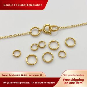 Non-Fading Titanium Steel Double Layer Open Ring Chain Link Ending Double Ring Handmade DIY Jewelry Accessories