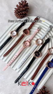 ALOY ANKL011 - Analog Quartz Wanita Strap Pu Jam Tangan Cewek Kecil Tali Kulit Fashion Accessories