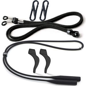 【2 Sets】Silicone Glasses Straps with Ear Grip Hooks Silicone Glasses Straps with mask Hooks Adjustable Anti-slip Eyewear Holder Eyewear Chain- Local Delivery
